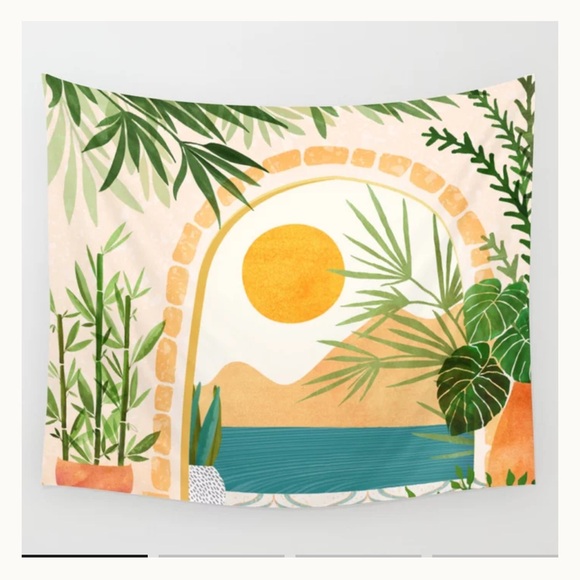 Tropical Print Wall Tapestry - Picture 1 of 2